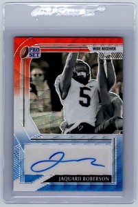 2022 Leaf Pro Set JAQUARII ROBERSON Red White & Blue Wave #1/7 Auto Wake Forest
