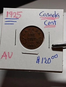 🇨🇦 1925 CANADA Small  1C KING GEORGE  Low Mintage Au Choice Nice Details  - Picture 1 of 3
