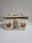 VTG Lily Bet Box Purse Sewing Box Lucite Handle 1950s Filbert Imports