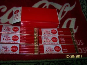Juego de 6 lápices de Coca Cola 1950 1960 nuevo en caja precio limitado - Imagen 1 de 3