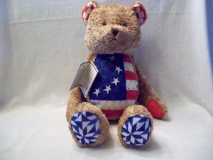 Oso de peluche Boyds Jim Shore peluche desmontable articulado bandera de Estados Unidos - Imagen 1 de 4