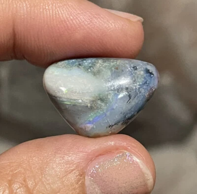 11.8ct 21.9x15.4x6.3mm Colorful Solid Australian Opal Cabochon Loose Gem - Image 1 of 4