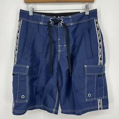 Boardshorts Pelagic Para Hombre Talla 30 Azul Marino Bolsillos Aleta Negra Clásico Nuevo Con Etiquetas Foto 1 de 4