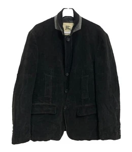 Burberry London Black Corduroy Blazer Jacket XL - Made in Portugal #Z14 - Picture 1 of 23