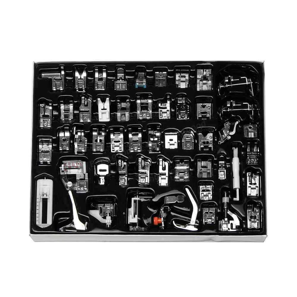 Juego de 52 piezas de herramientas prensatelas pies para máquina de coser para Brother Singer doméstico Foto 1 de 3