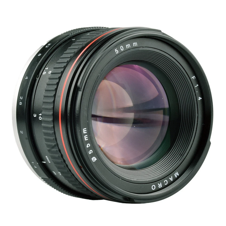 50mm F1.4 Large Aperture Manual Focus Full Frame Camera Lens for Canon Nikon  - Image 1 of 4