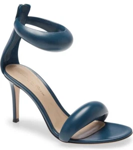 NIB Gianvito Rossi Bijoux Pegasus Blue Padded Strappy Sandals Pumps Sz 36 6 $925 - Picture 1 of 12