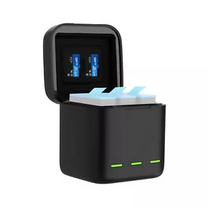3-Slot Battery Charger Storage Charging Box w/ Indicator For GoPro Hero 9 10 - Picture 1 of 15