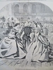 Winslow Homer The Russian Ball Dancing Scene 1863 Harper's Civil War print - Bild 1 von 2