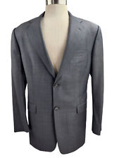 Ing Loro Piana & Co. Blue Pinstripe Gray 100% Wool 42R Men's Large Suit Coat
