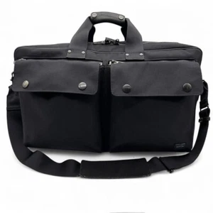 YOSHIDA PORTER Borsa a Spalla Boston Nera con Borsa in Maglia TOKYO GIAPPONESE Eccellente - Foto 1 di 19