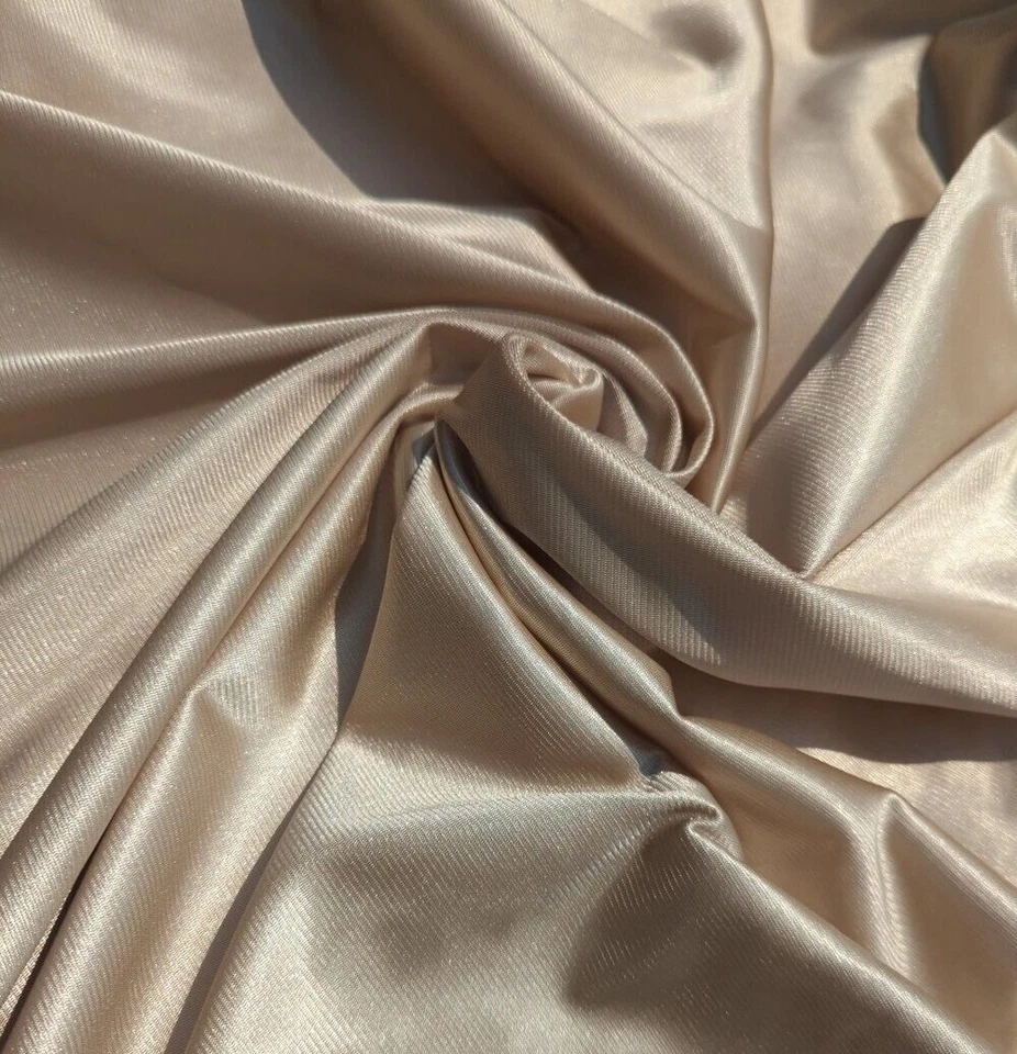 Pale Gold Polyester Fabric 60" Wide - 4 Yards - Image 1 of 1