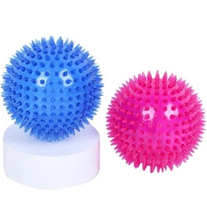 Dog Durable Squeaky Ball Chew Toy for Dental Teething Cleaning Fun Spiky Knobby - Picture 1 of 9