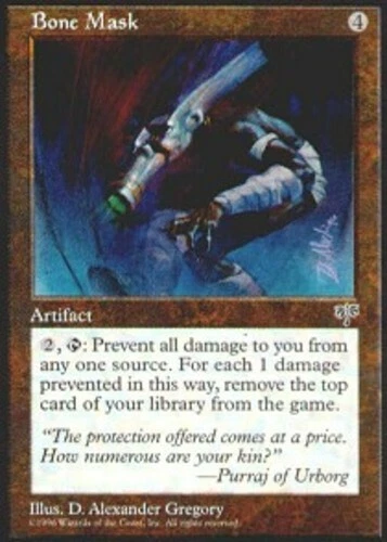 Bone Mask ~ Heavily Played Mirage MTG Magic UltimateMTG Artifact Card - Image 1 of 1