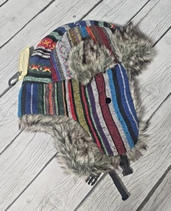 Winter Trapper Hat,Warm Faux Fur Aviator Hat,Russian Trooper Hunt,Ski,Play Cap - Picture 1 of 14