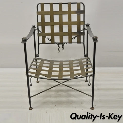Charleston Forge Arts & Crafts Gothic Heavy Wrought Iron Adjustable Lounge Chair Cover