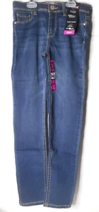 Jordache Jeans Girls 12 Slim Blue Denim Skinny Jean Adjustable Waist Pull-On NWT - Picture 1 of 16