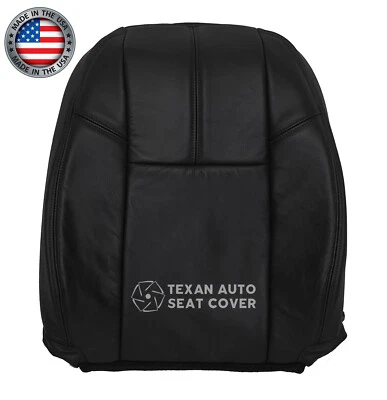 2007 to 2014 Chevy Silverado 2500HD Passenger lean Back Leather Seat Cover Black - Image 1 of 4