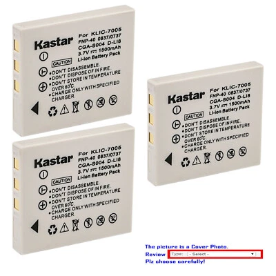Bateria de substituição Kastar para Samsung SLB-0737 e Digimax NV3 Digimax NV5 - Imagem 1 de 3