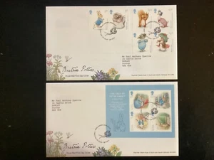 GB 2016 Beatrix Potter FDC + M/S FDC, Royal Mail, Near Sawrey especial Pmk (K913) - Imagen 1 de 1