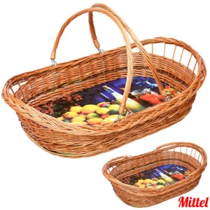 Weidentablett Tablettkorb Korbtablett Tablett Weide Serviertablett TWSK_MED 51 - Bild 1 von 7