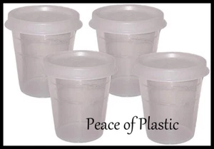 Tupperware New 4 Piece Minis Midgets Clear Containers with Classic Sheer Seals - Picture 1 of 1