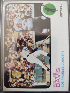 1973 Topps Baseball Willie Davis #35