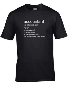 Camiseta de hombre definición de broma contable idea de regalo contabilidad dinero trabajo trabajo - Imagen 1 de 4