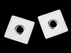 Öse Kordelöse 4x Kunstleder z. Aufnähen Durchzug  8 mm  30x30mm Viereck - Bild 1 von 1
