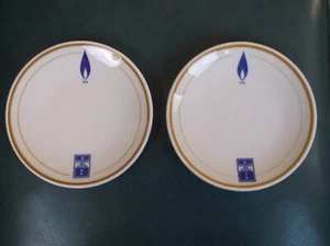 2 platos de postre para artículos de restaurante Columbia Gas Logo Shenango China Beaver Falls - Imagen 1 de 4