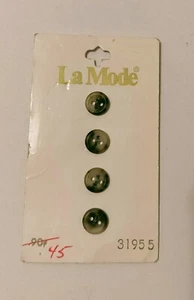 VTG La Mode 31955 Carded 3/8 Inch Washable Buttons Made in Japan Unused - Picture 1 of 2