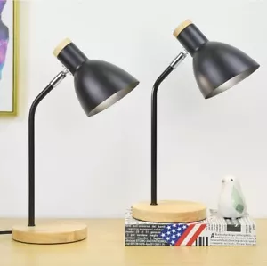 2 Pack Lampwell's Adjustable Desk Lamps for Home Office, Black - Picture 1 of 6