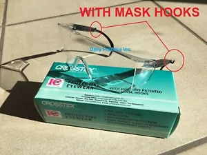 Crosstex IC Eyewear Schutzbrille Brille mit Gesichtsmaskenhaken - Bild 1 von 3