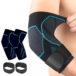 Elbow Compression Sleeve(1 Pair),Tennis Elbow Braces for Tendonitis and Tennis - Picture 1 of 11