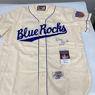 Robin Roberts 1948 Signed Wilmington Blue Rocks Minor League Jersey JSA COA - Image 1 of 4