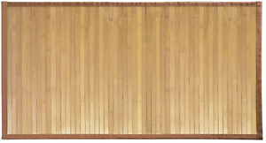iDesign Formbu Bamboo Floor Mat Non-Skid, Water-Repellent Runner Rug for Office,
