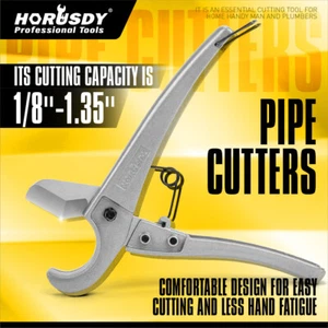 PVC Pipe Cutter Plastic Hose Conduit Pliers Poly Tube Cutting 1/8-1.35" - Picture 1 of 11