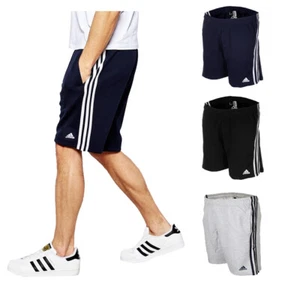 Adidas Men's Essential Logo Shorts Athletic Gym French Terry Joggers Active Wear - Picture 1 of 19