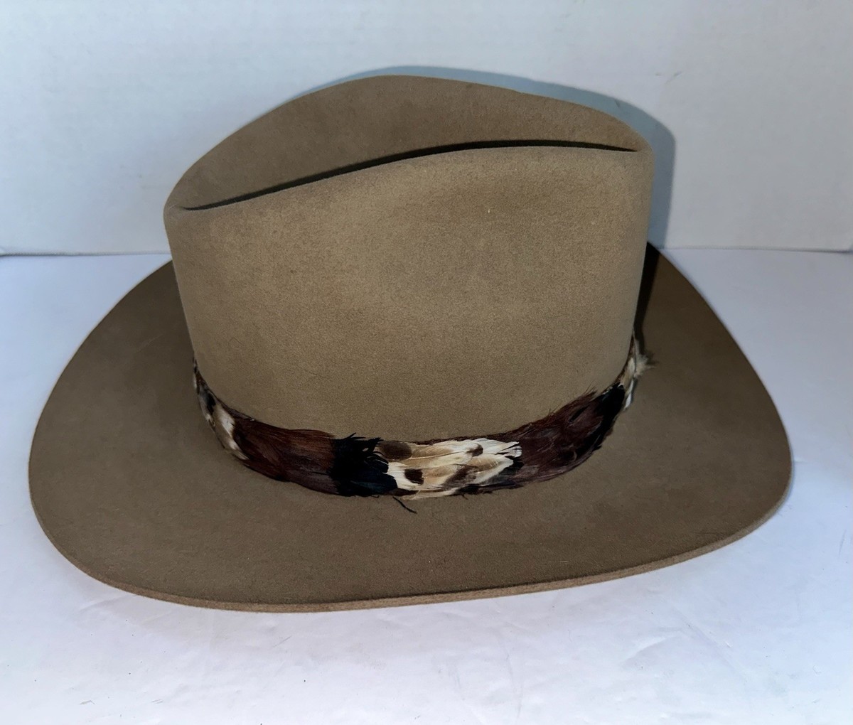 USA製 FELT HAT w/ REAL FEATHER ハット ヴィンテージ shawneeblacksuededsteampunkhat