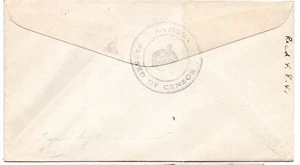 Antigua 1941 cubierta de censor enviada por correo desde Schooner Yankee en su crucero por el Tercer Mundo - Imagen 1 de 2