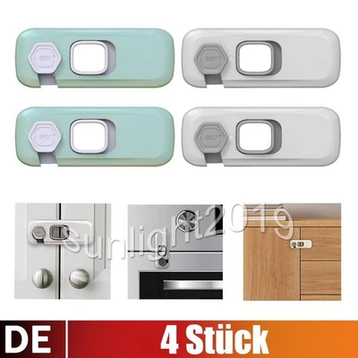 4 Stk. Kindersicherung, Schrankschlösser, Kühlschrankschloss für Fenster, 4*10CM - Bild 1 von 4