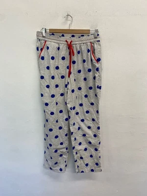 Precioso Pantalón de Pijama Boden UK S Blanco con Lunares Azules MM005 Foto 1 de 4