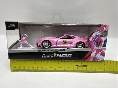 Boneco Jada Toys Toyota FT1 Concept Car Power Rangers Pink Ranger Hasbro 1/32 - Imagem 1 de 4