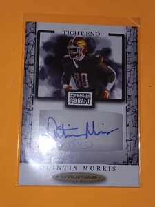 2021 SAGE Premier Draft Quintin Morris Rookie Autograph Signed Tight End RC Card - Picture 1 of 1