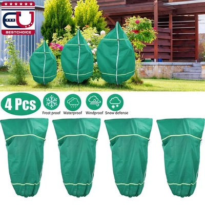 4 bolsas cálidas para cubrir plantas de invierno mantas cálidas de tela de escarcha para plantas de exterior Foto 1 de 4