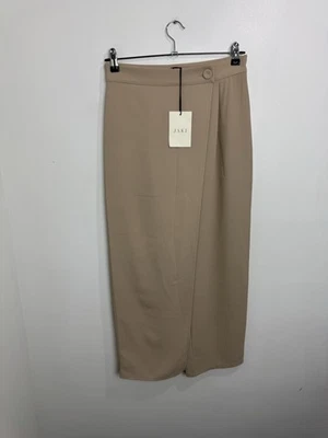 Jaki Ophelia Asymmetric Wrap Trousers Small Beige New With Tags - Image 1 of 4