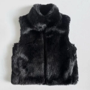 Gianni Bini Damenweste Kunstfell schwarz Größe S - Bild 1 von 9