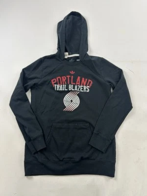 Portland Trail Blazers Hoodie Sweatshirt Womens Medium Black Pullover Adidas NBA - Image 1 of 4