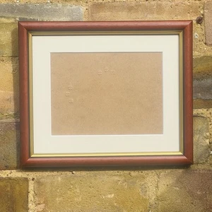 A1 A2 A3 A4 A5 A6 Mahogany Photo Frame Picture Frame Real Wood Gold Inline - Picture 1 of 24