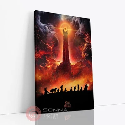 Impresión en lienzo arte de pared de Gandalf Bilbo de La Comunidad del Anillo El Señor de los Anillos Foto 1 de 4